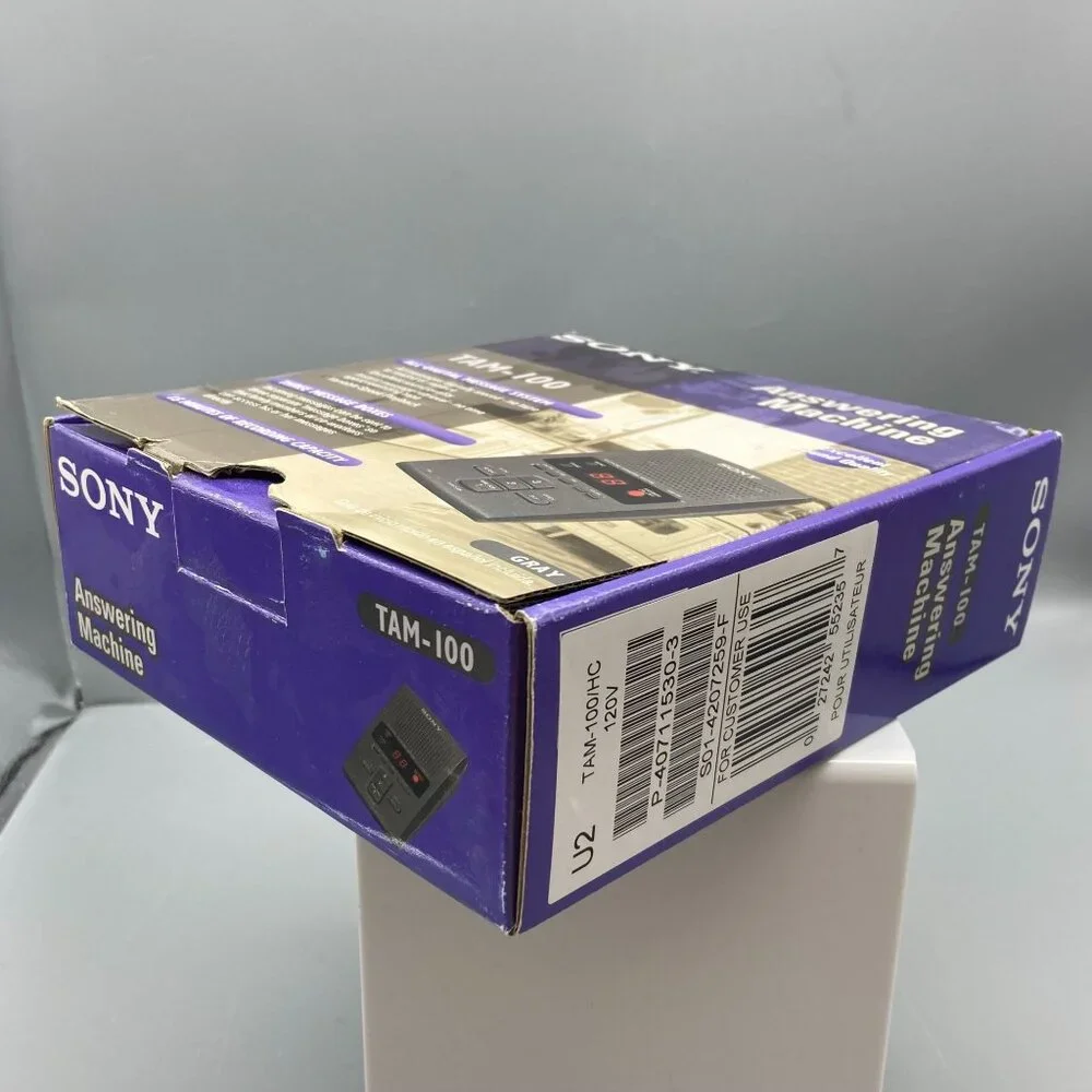 Sony TAM-100 Digital Answering Machine W/ 3 Message Boxes & 15-Minute Recording